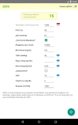 Calculadora SOFA android App screenshot 0